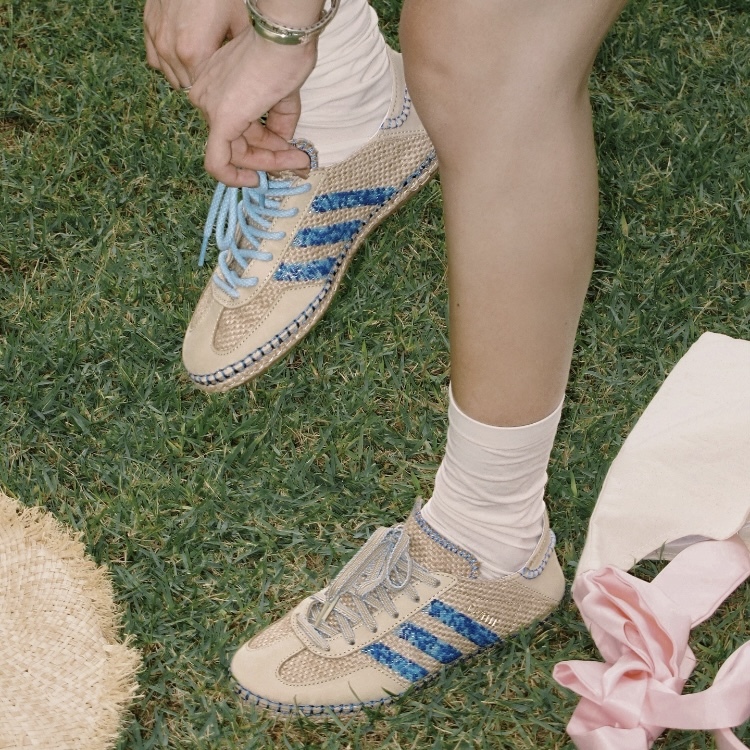 Clot x Adidas Originals Gazelle "Blue Bird" 亞麻卡其 藍串珠 IH3641