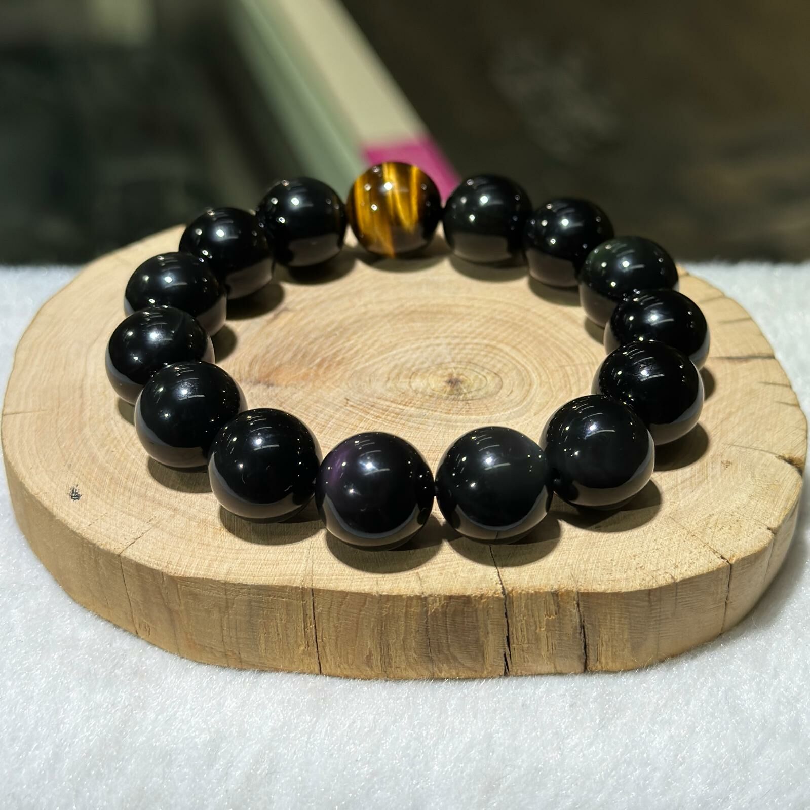 大m💫 彩曜石配黃虎眼 13.5 mm +/-