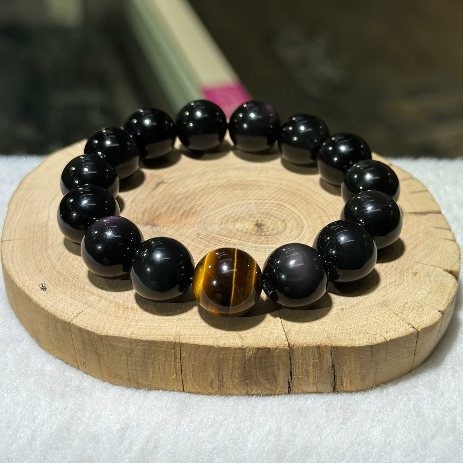 大m💫 彩曜石配黃虎眼 13.5 mm +/-