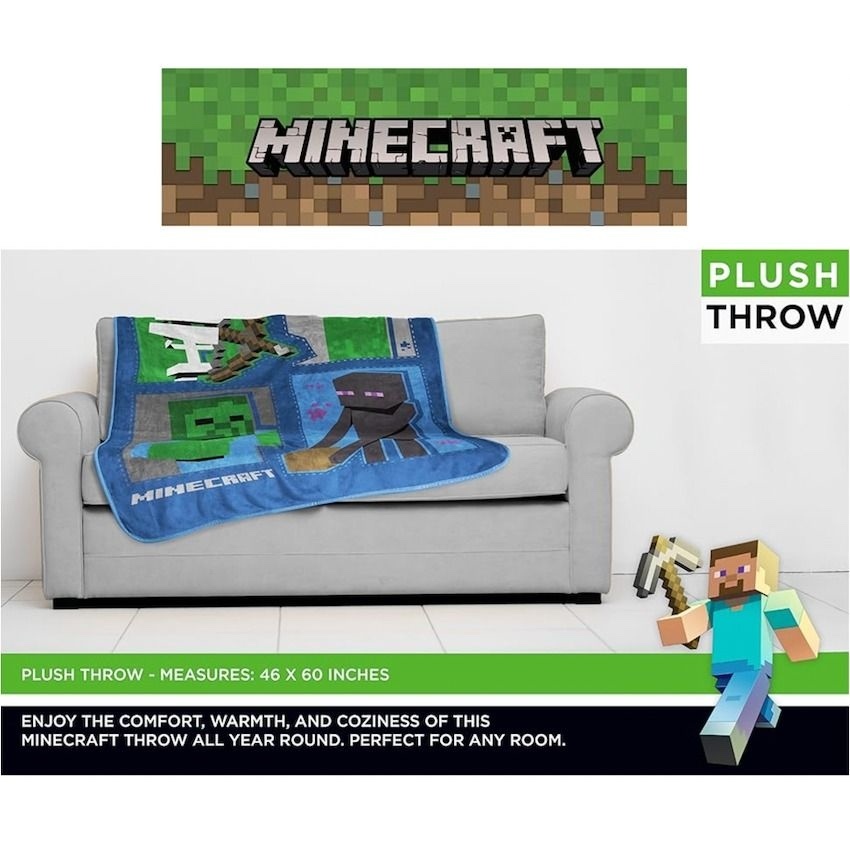 美國 Minecraft 超柔軟毛絨毯