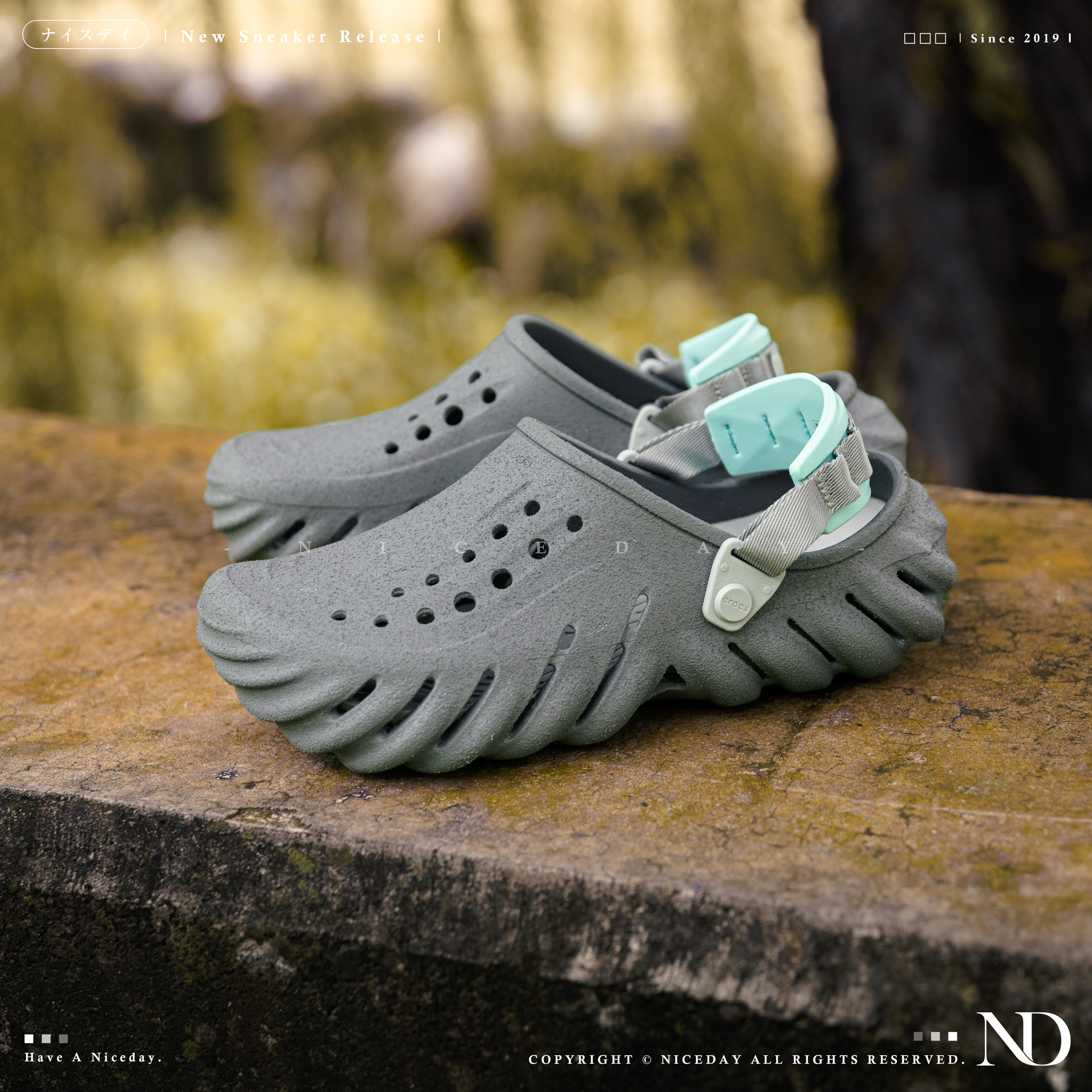 NICEDAY 現貨 Crocs 卡駱馳 Echo 波波 沙暴 洞洞鞋 流線 黑 灰 棕