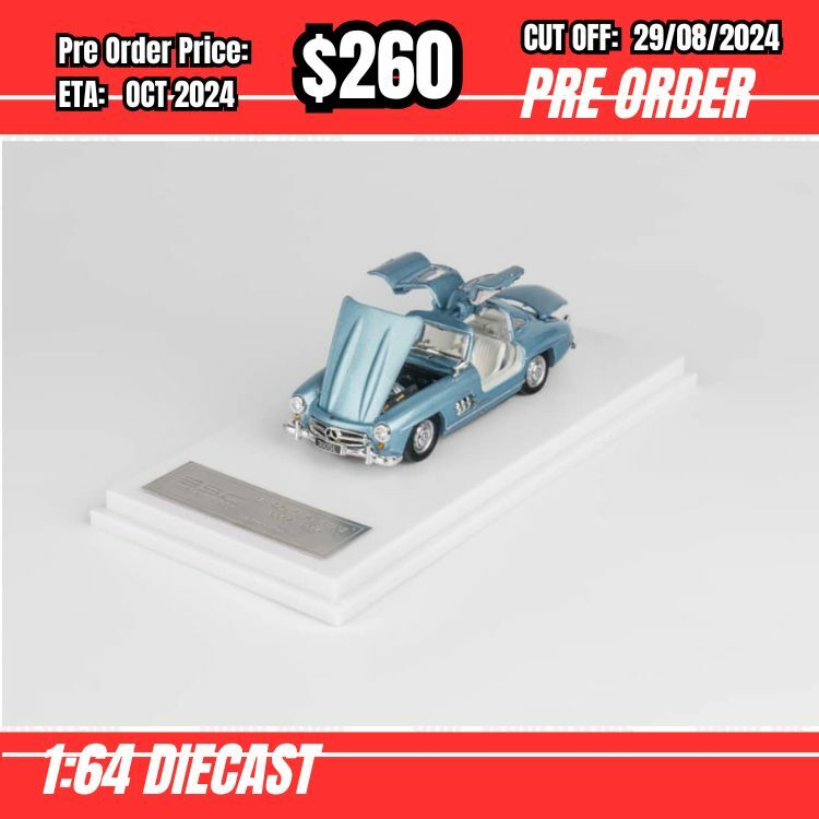 PO-$260 * BSC * 1:64 300SL W198 Gull Wing Ice Blue [OD20/08]