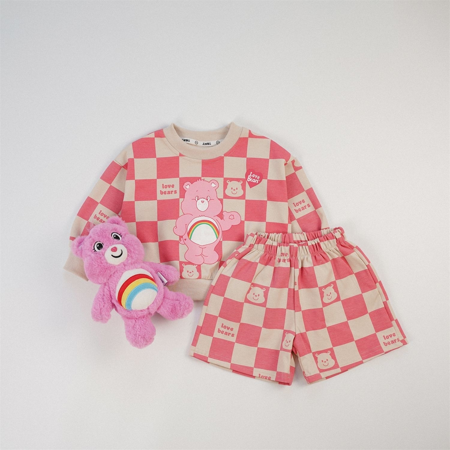 方格糖果熊套裝