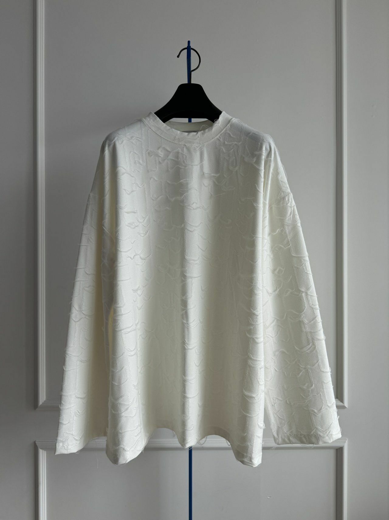 淨色暗紋長袖衫 MALENKII-084T