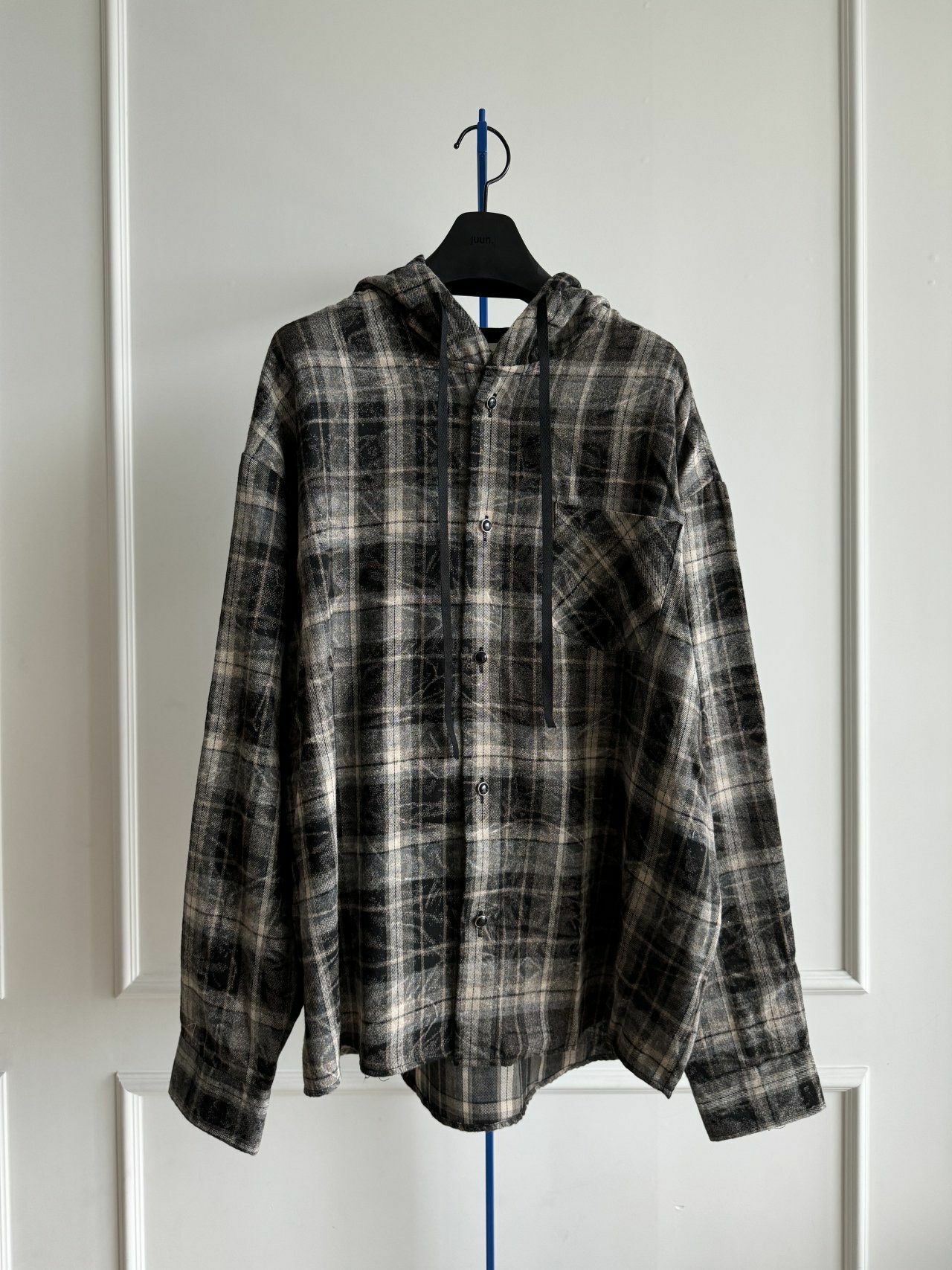 格仔連帽長袖恤衫 MALENKII-087S