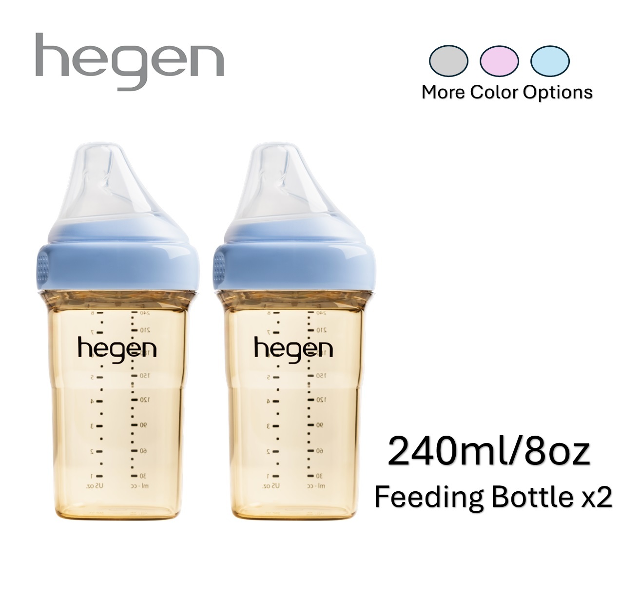 Hegen PCTO™ 240ml/8oz Feeding Bottle PPSU (2-pack)
