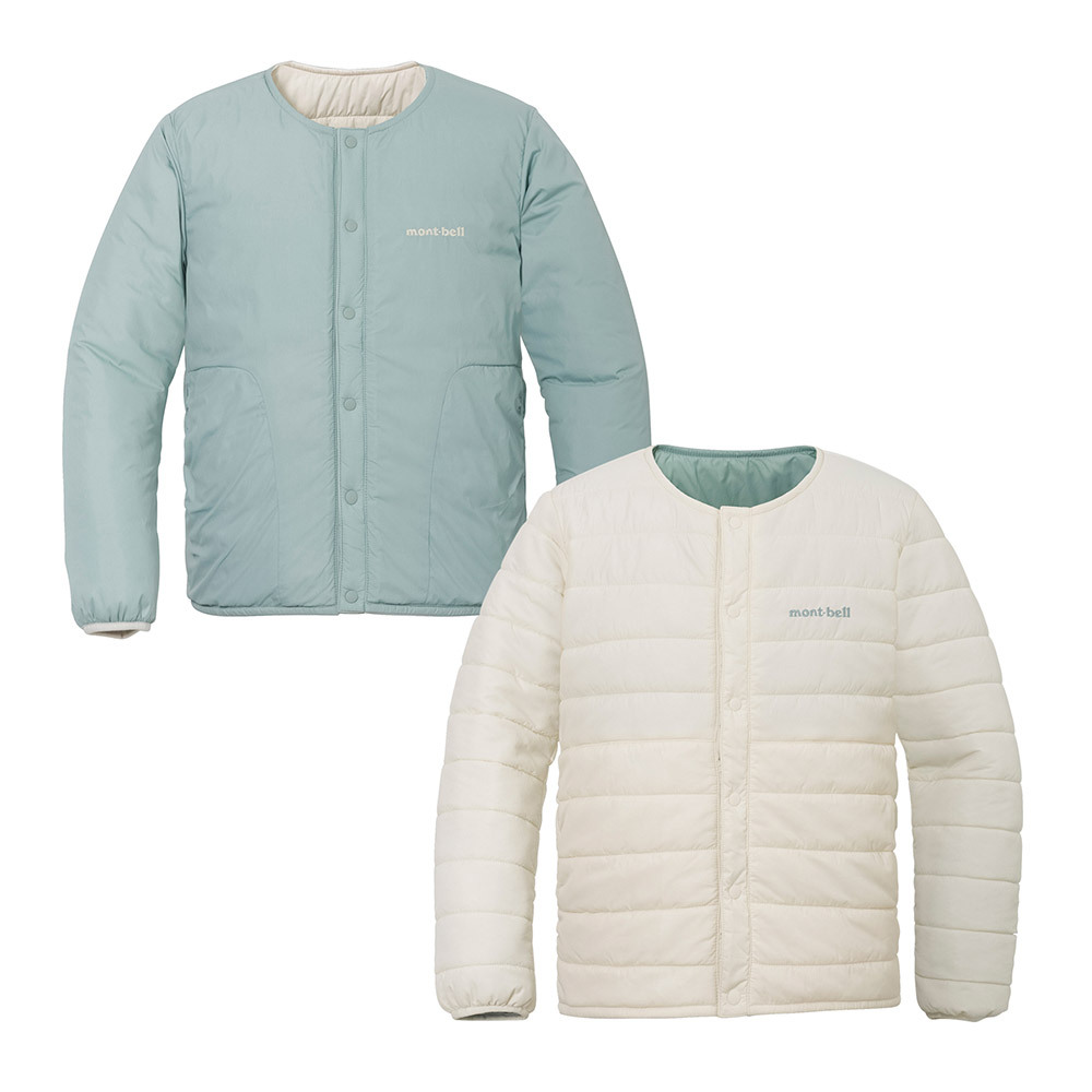 【化纖棉高效保暖】montbell: Thermawrap Round Neck Jacket Kid's 130-160