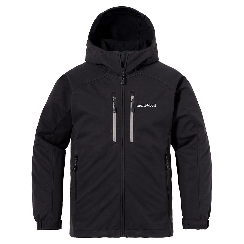 【柔軟防風】montbell: CLIMABARRIER Hooded Jacket Kid's 130 - 160