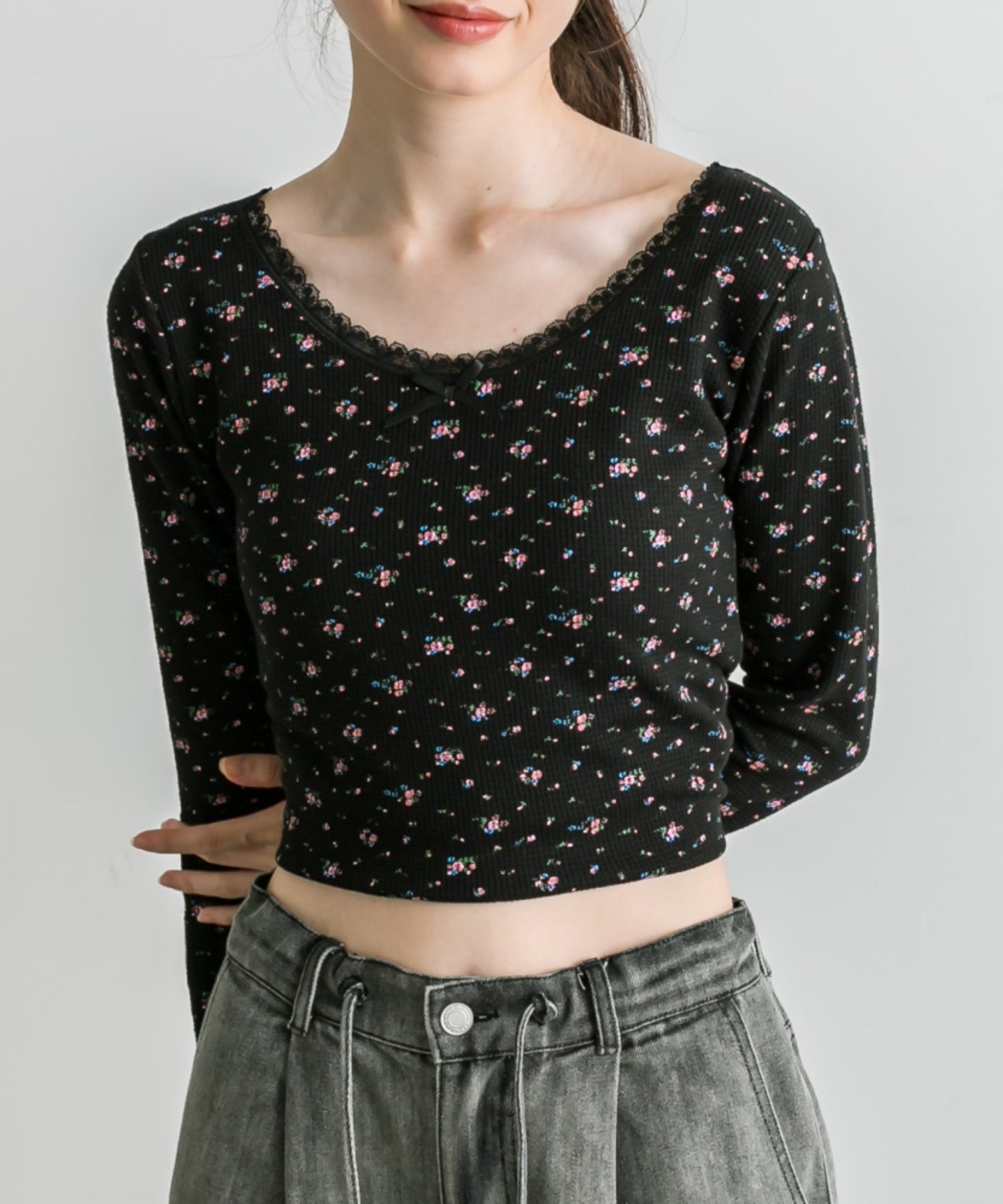 預購 -[預約 9 月] JP 蕾絲邊Top