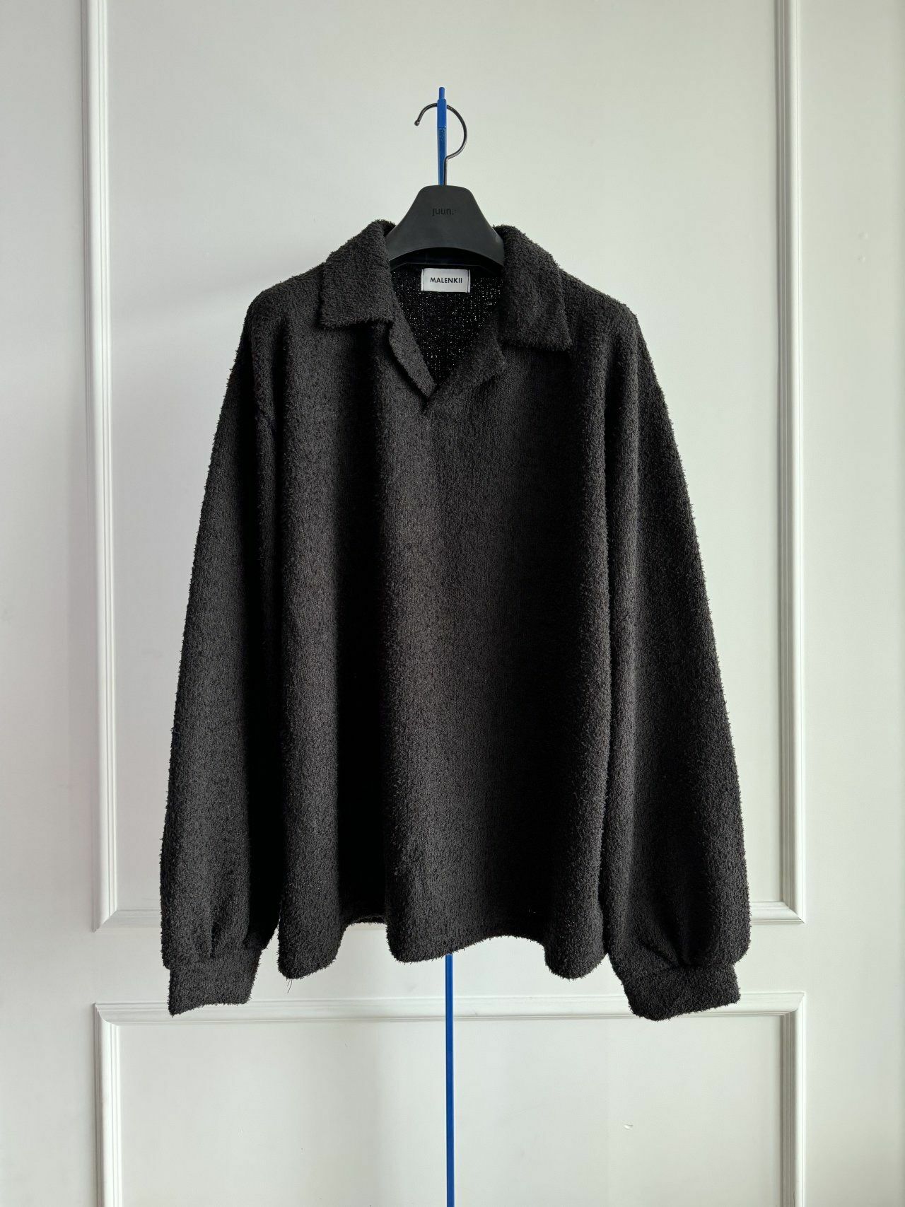 淨色反領毛巾質地長袖衫 MALENKII-088T