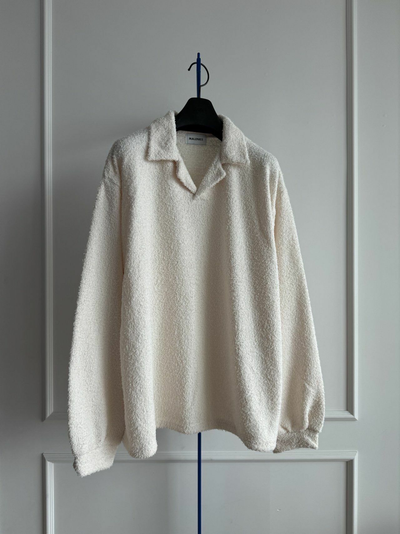 淨色反領毛巾質地長袖衫 MALENKII-088T