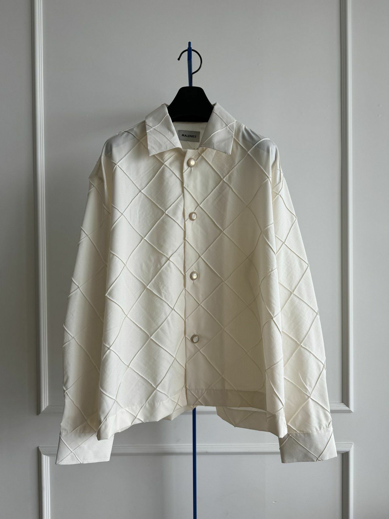 暗格紋長袖恤衫 MALENKII-090S