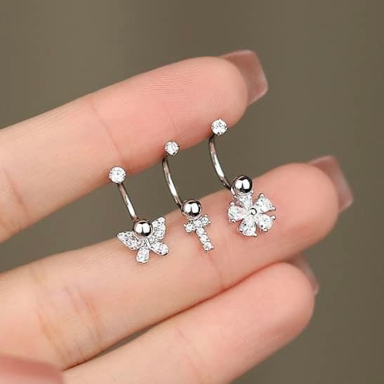 香港銀飾 ❘ 造型耳勾 轉珠式 純銀耳針 (8/31收單)