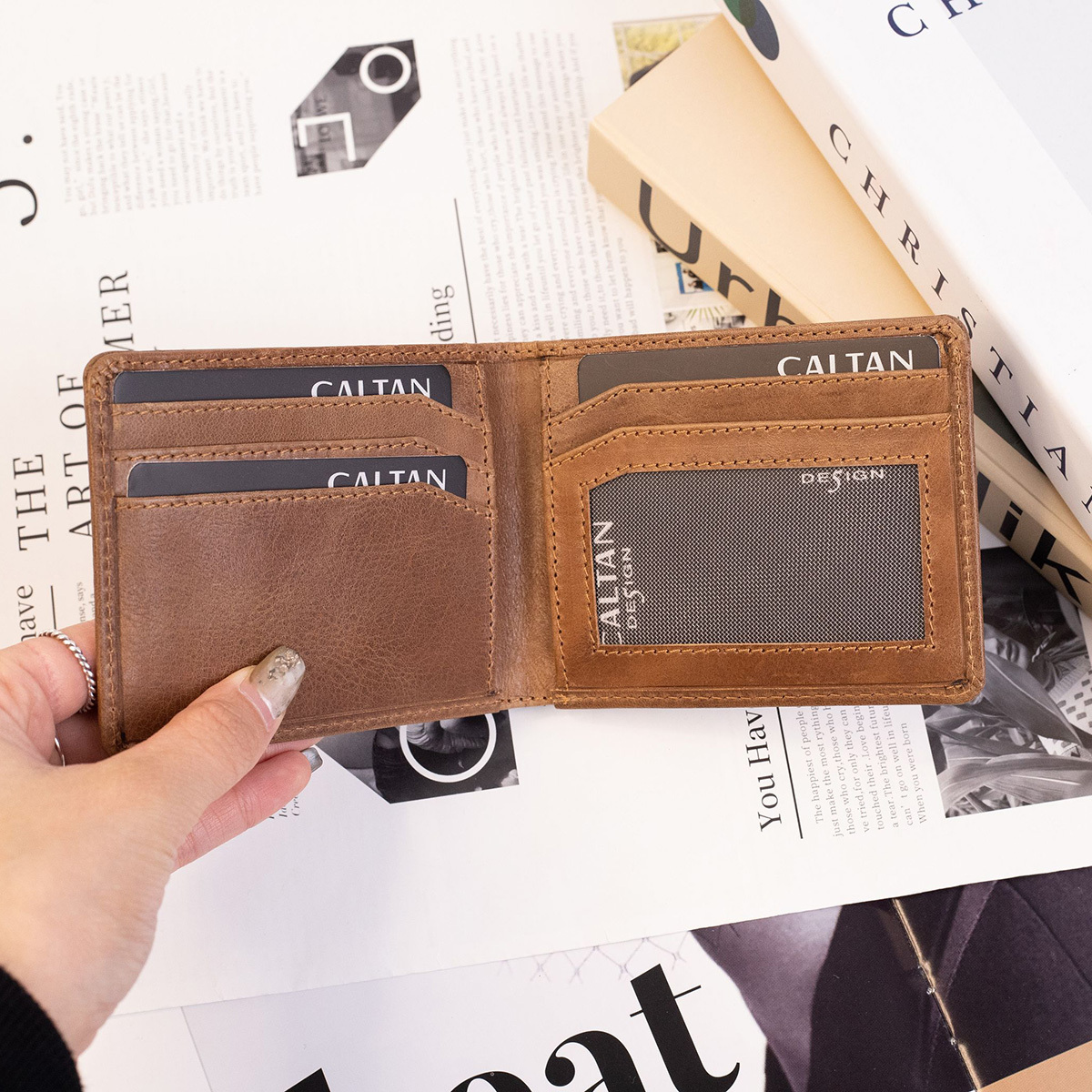 『新品上市』老爺有喜  真皮三頁式零錢包短夾(075125lt)