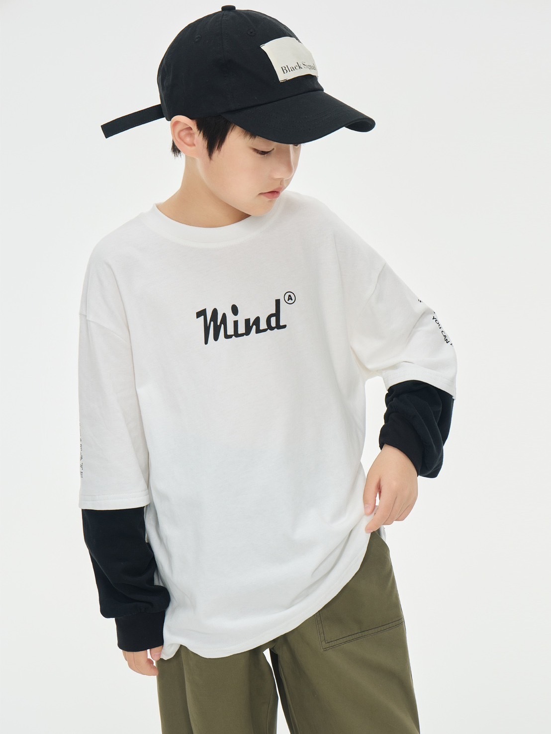 Mind帥氣假兩件上衣