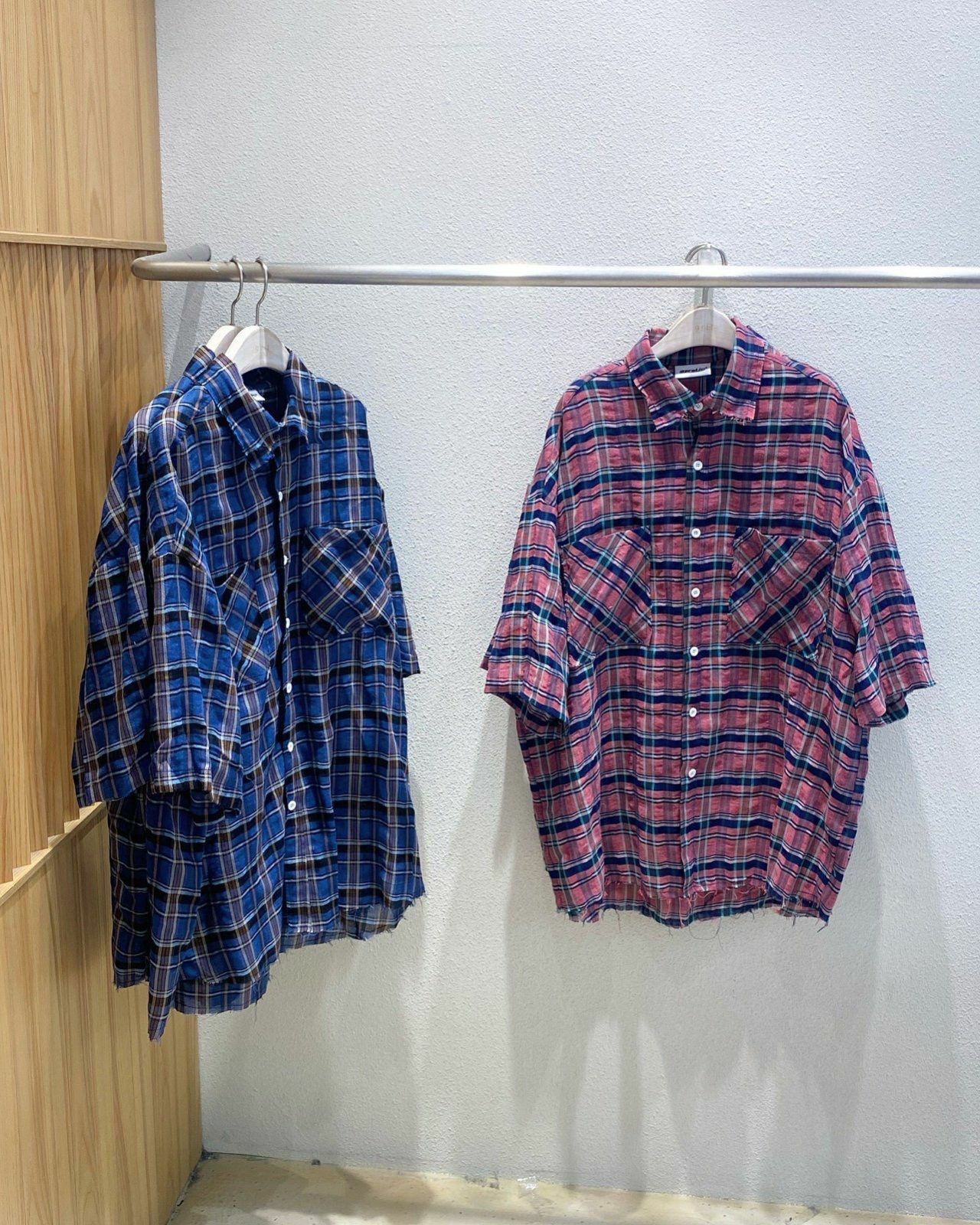 格仔短袖恤衫 aprotic-013S