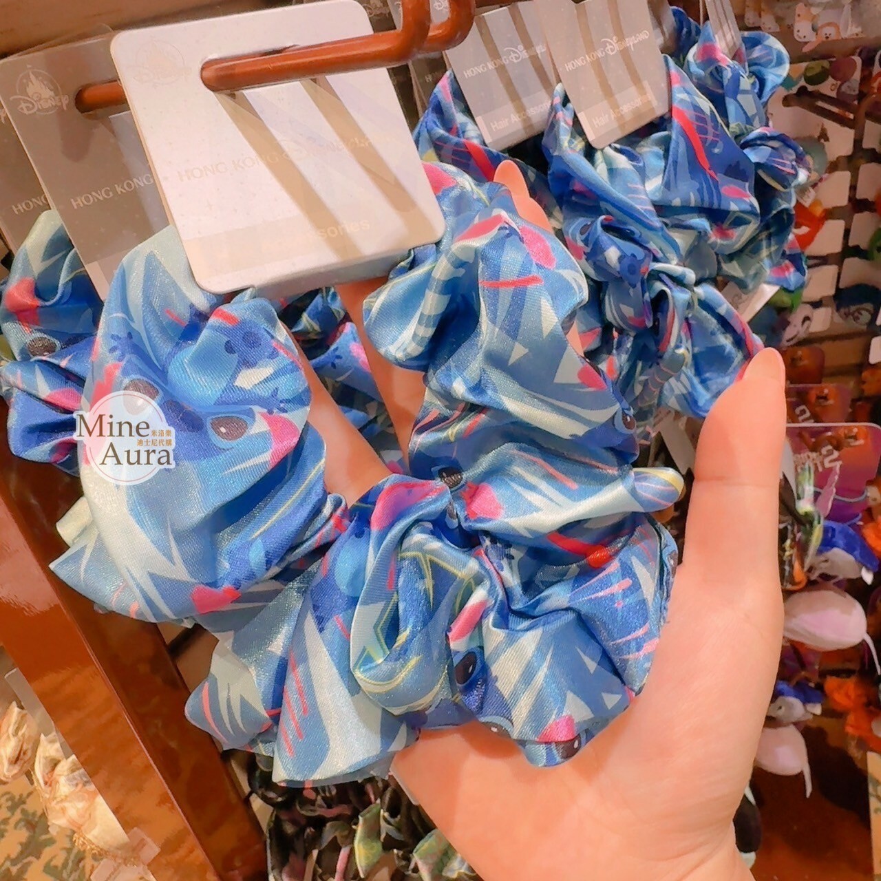 史迪奇 Stitch 滿版圖案 藍色 髮束 大腸圈 髮飾 星際寶貝 Lilo & Stitch -香港迪士尼樂園