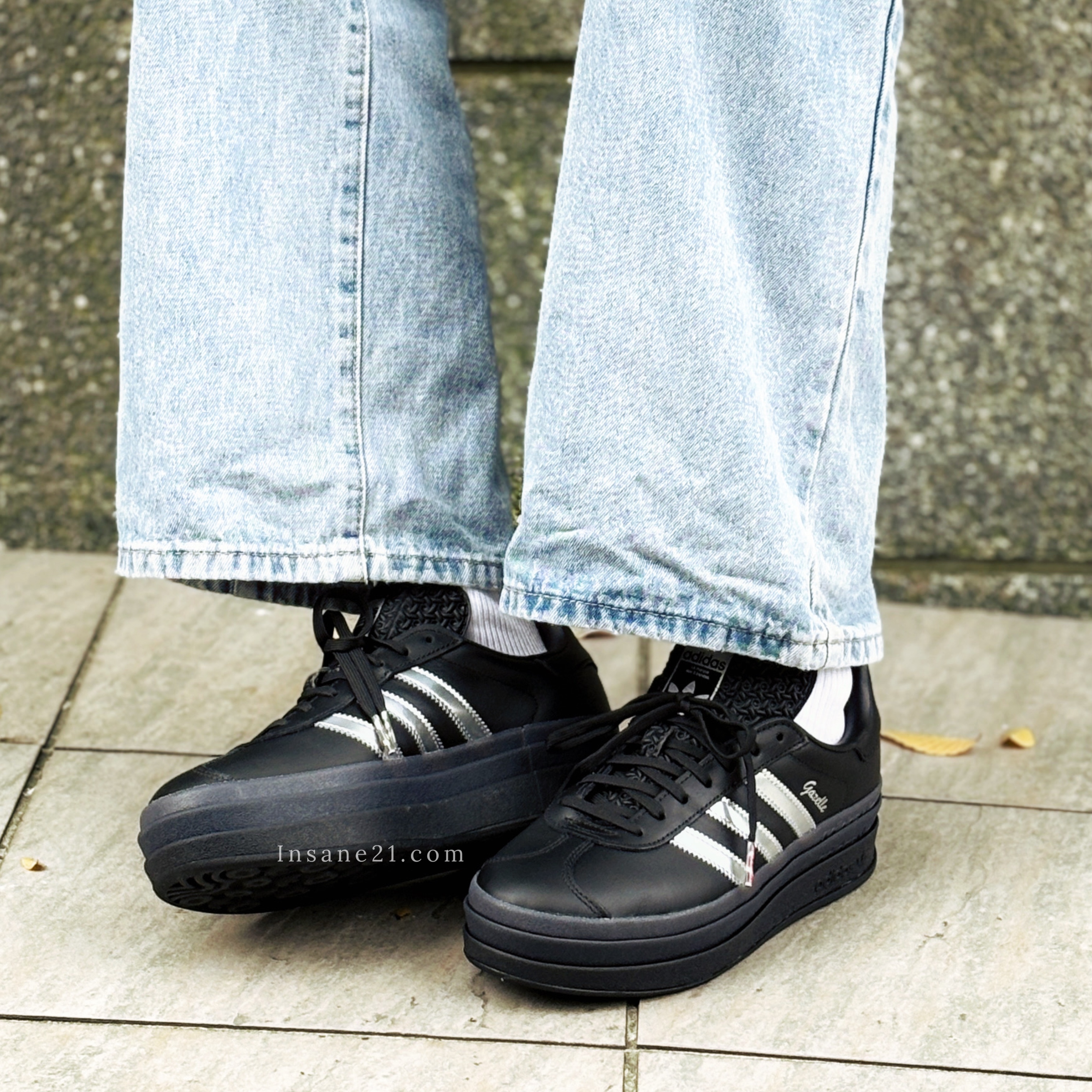 ADIDAS x PABLO VITTAR PRIDE GAZELLE BOLD PV 厚底黑銀皮革休閒