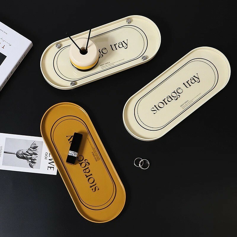 配色美式字母橢圓擺件展示托盤 / 2色