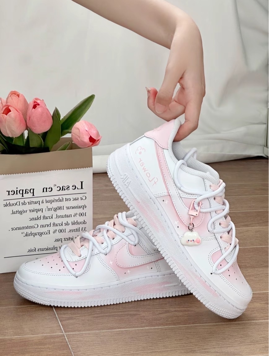 Nike Air Force 1 Low GS 白粉 櫻花粉 蜜桃雲朵 DH2920111(Team88-蜜桃雲朵S-BOX)