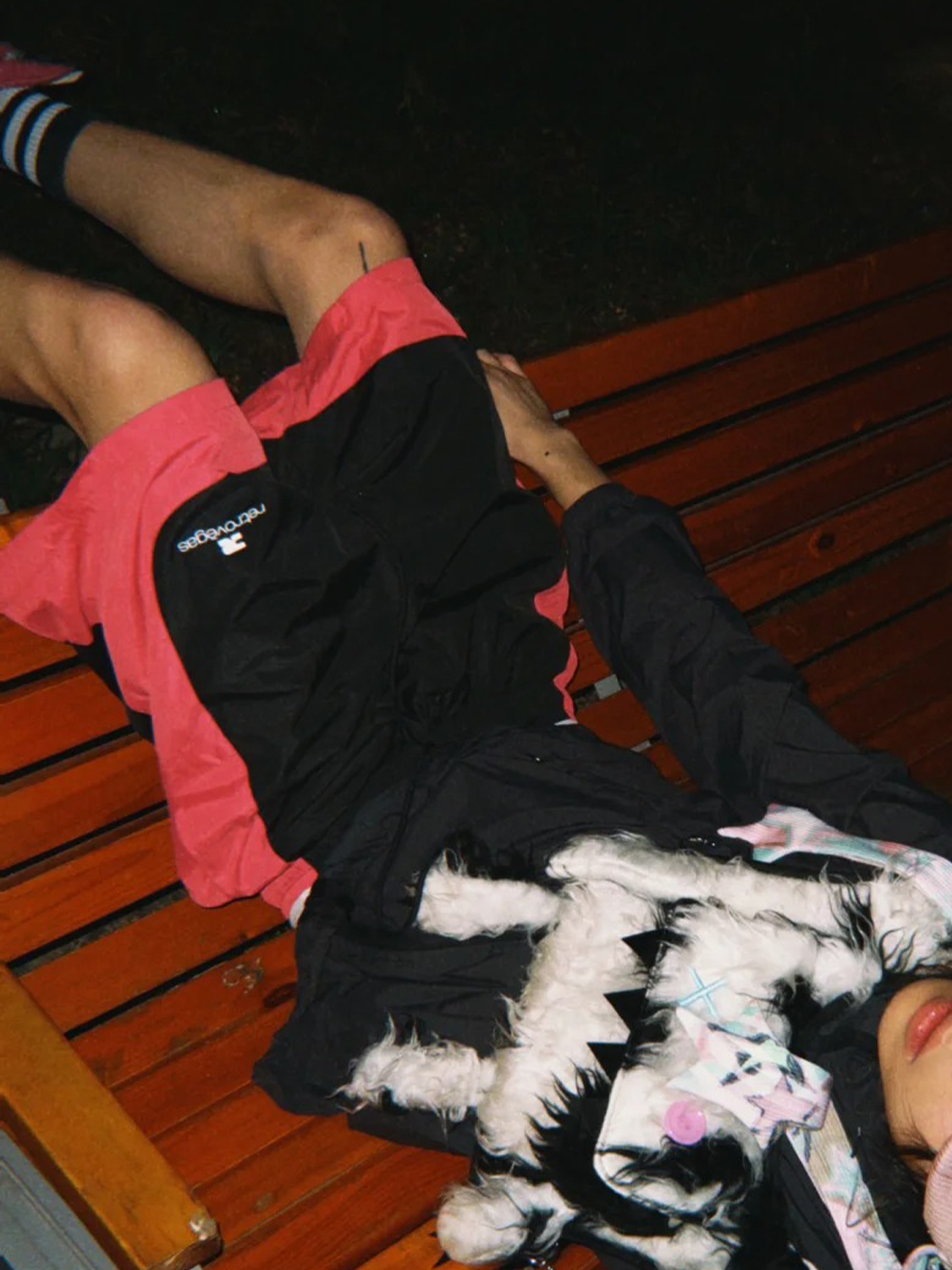 RTVG 拼接撞色 寬鬆 運動短褲