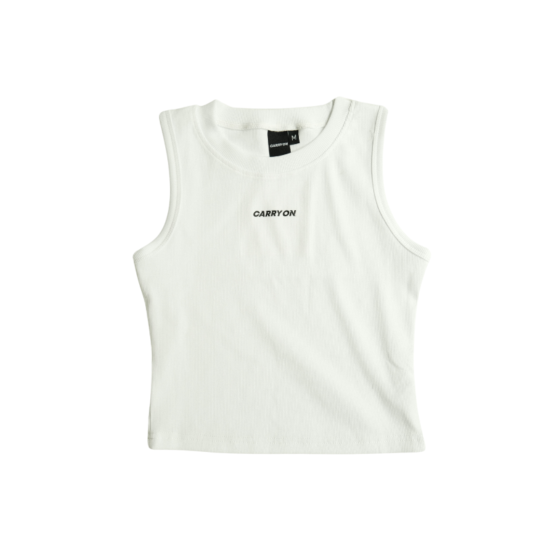 CARRYON LAB 24SS Logo Tank Top 透氣 短版背心 白色