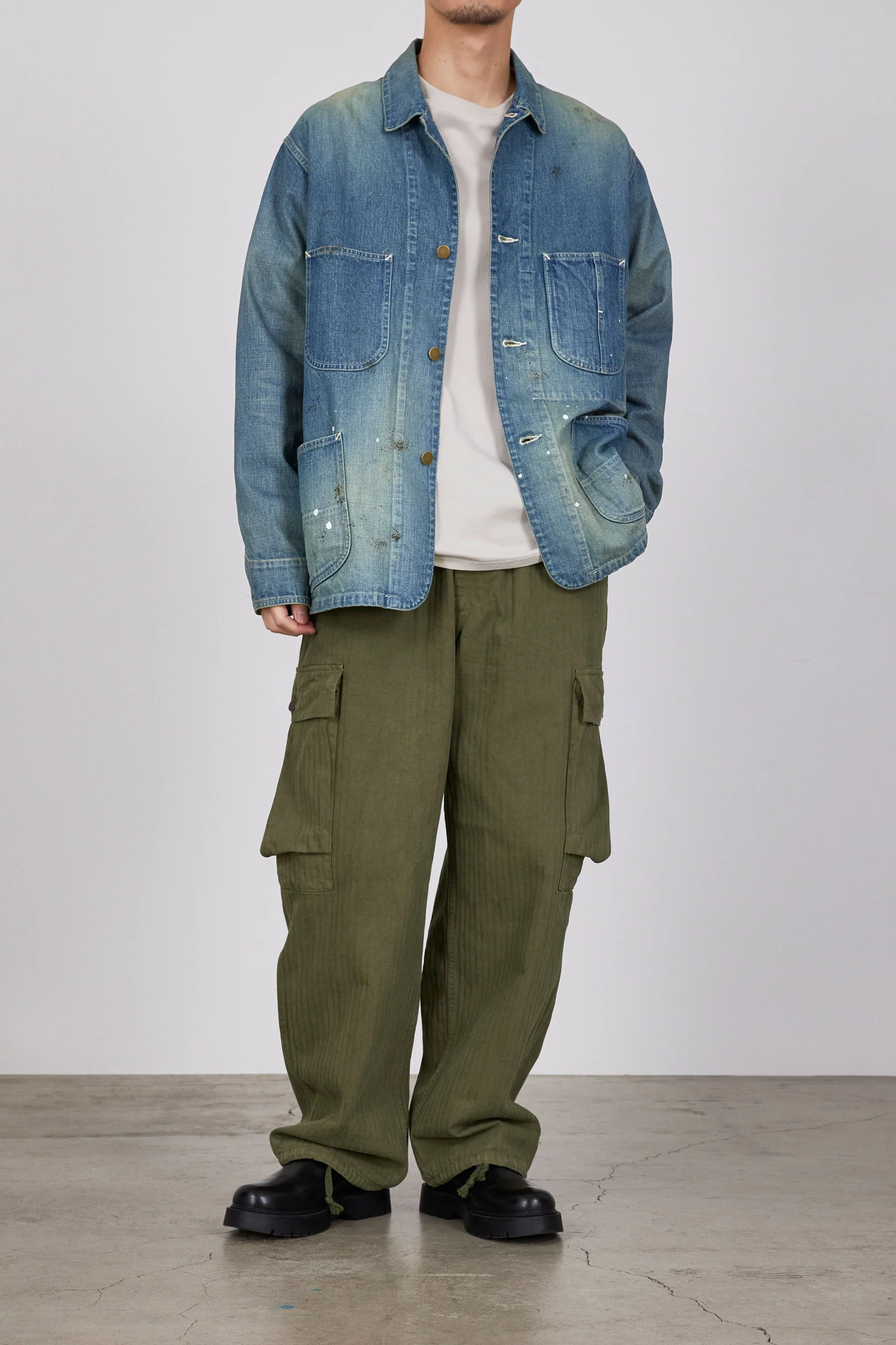 marka - ORGANIC COTTON 10oz DENIM COVERALL / Used Washe