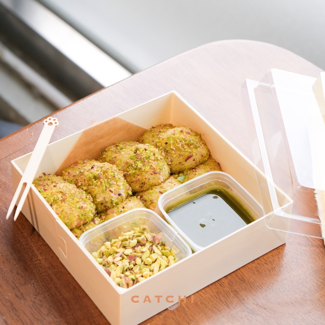 開心果三重奏沾醬麻糬