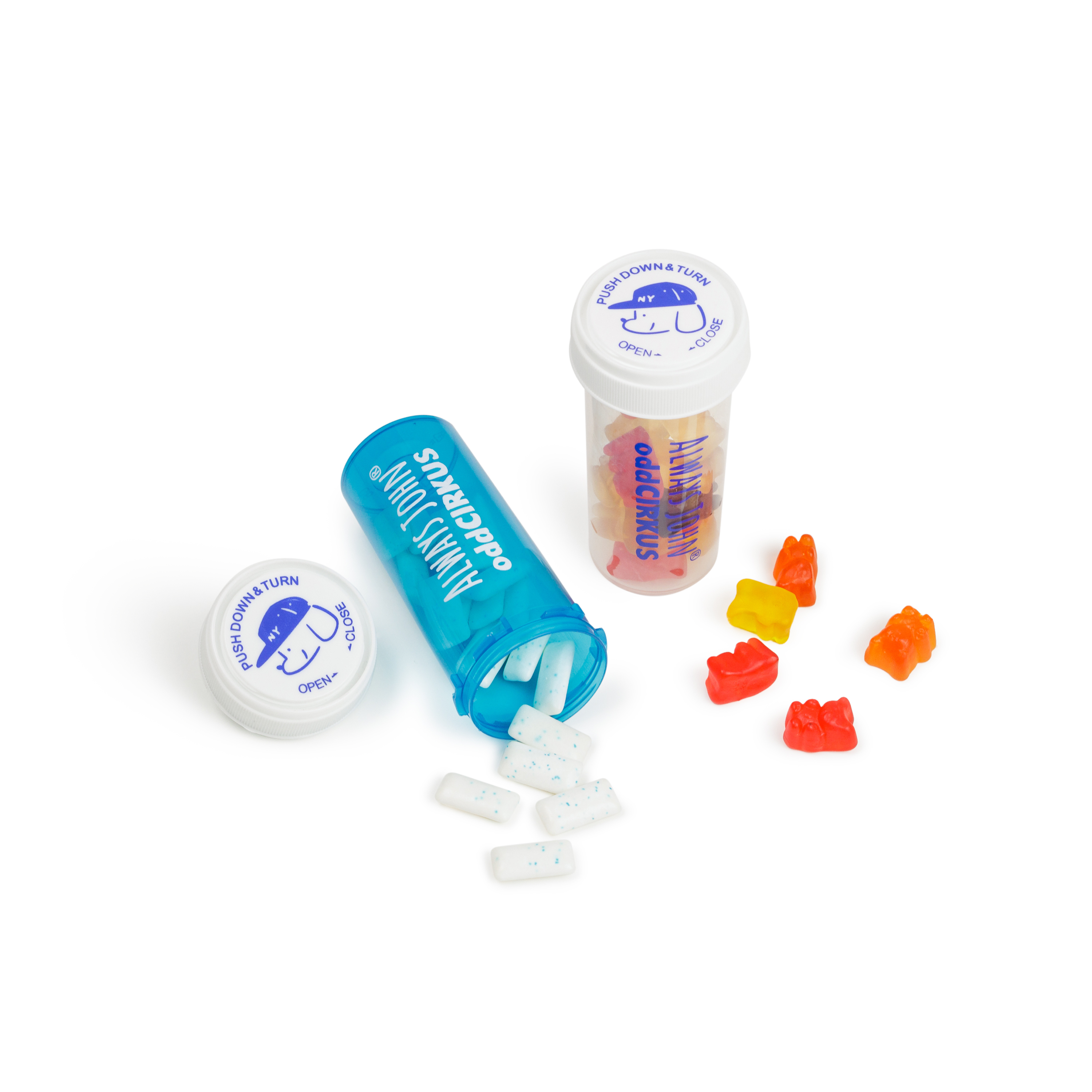 "現貨" odd CIRKUS × ALWAYS JOHN  安全蓋收納瓶/透明藍