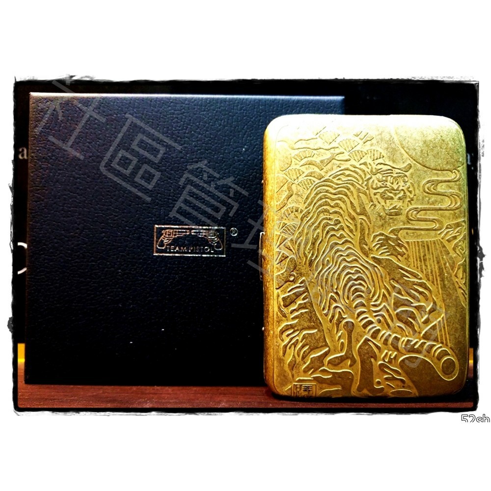 【Team Pistol】雙槍正品 頂級銅製 320 金虎王 專用收納盒 煙盒 16支裝 #精美包裝