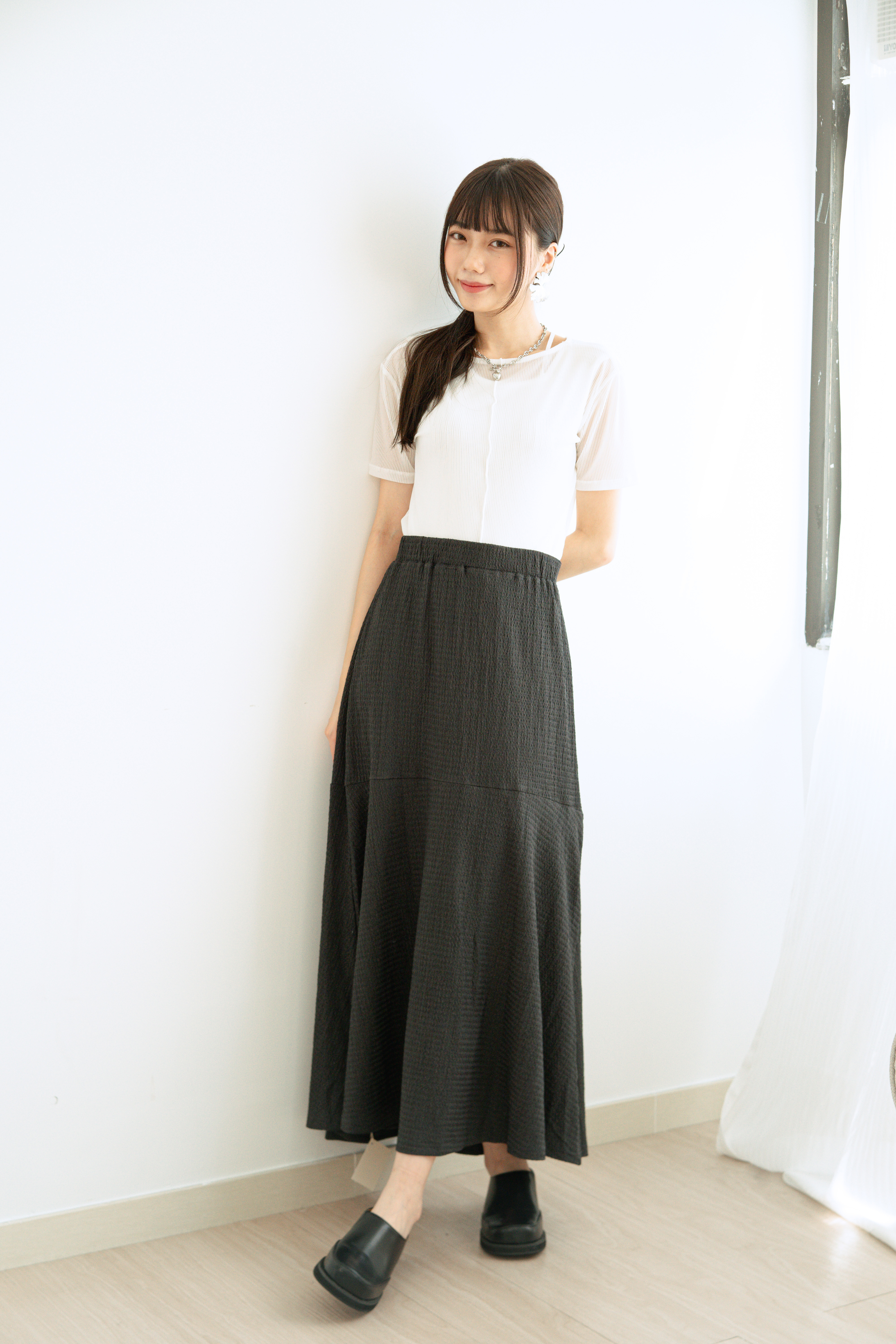 超顯腿長！魚尾半身長裙 - SK43259