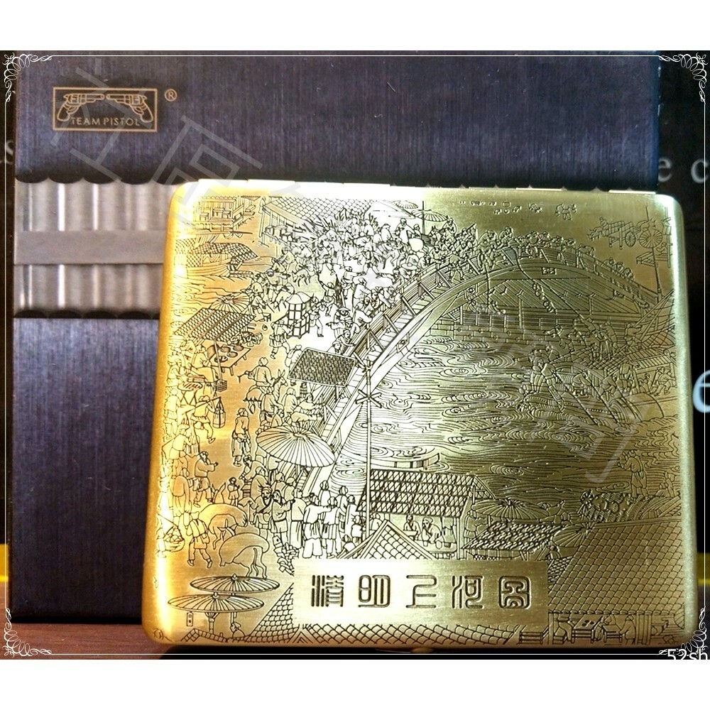 【Team Pistol】雙槍正品 頂級銅製  335清明上河圖 超薄款 專用 收納盒 9支裝