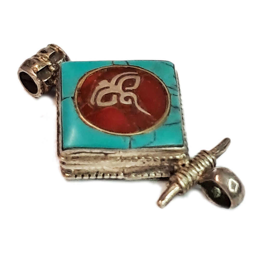 佛眼鑲珊瑚925純銀嘎屋【十方】150689