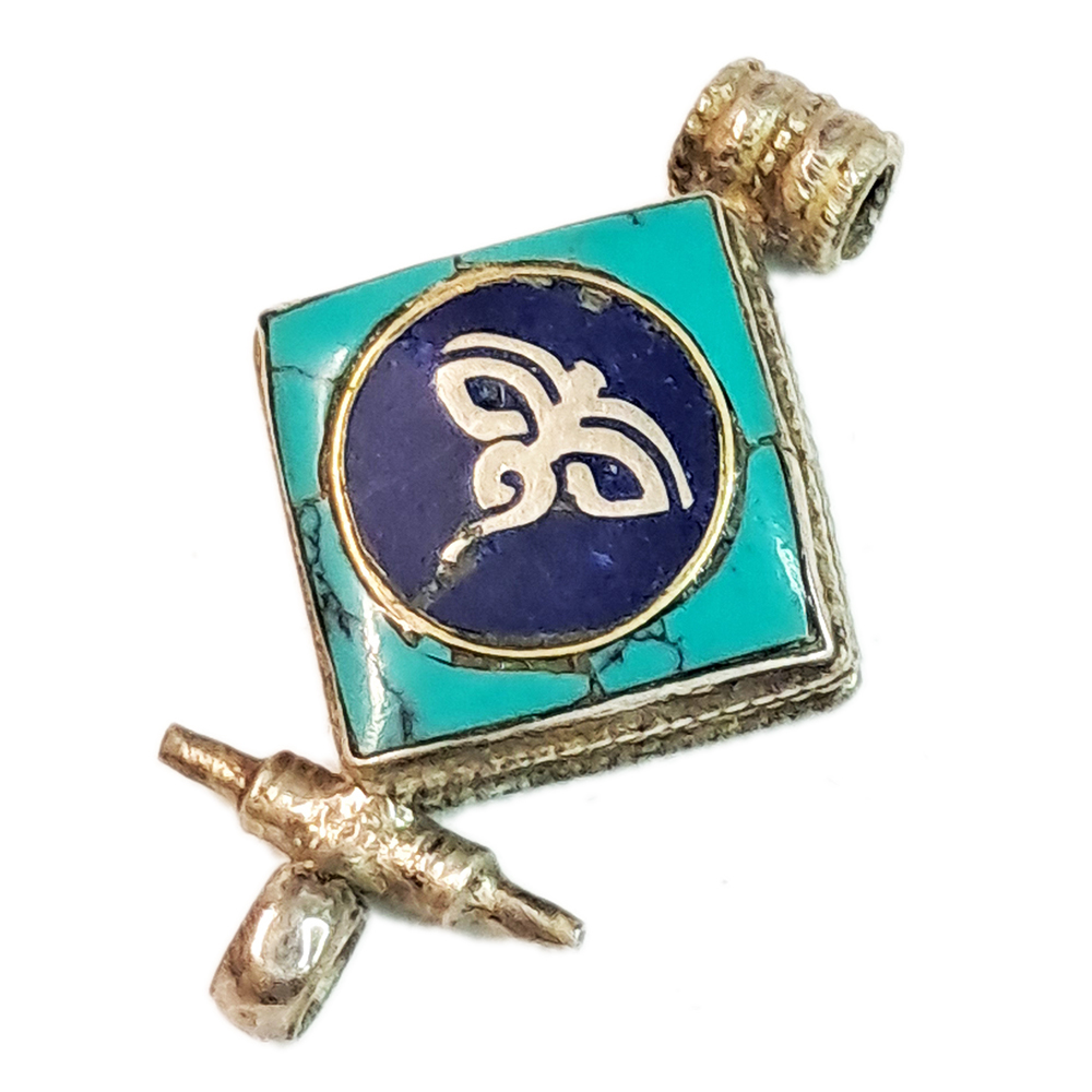 佛眼鑲綠松石925純銀嘎屋【十方】150688