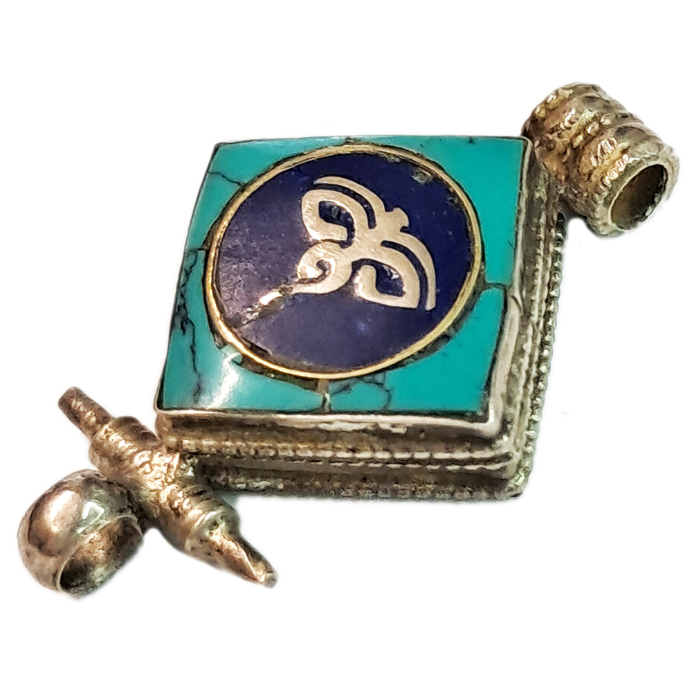 佛眼鑲綠松石925純銀嘎屋【十方】150688