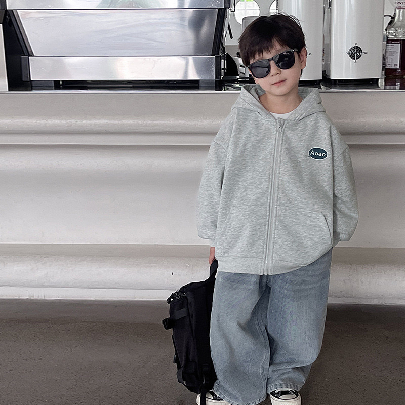 日系刺繡小圖連帽外套