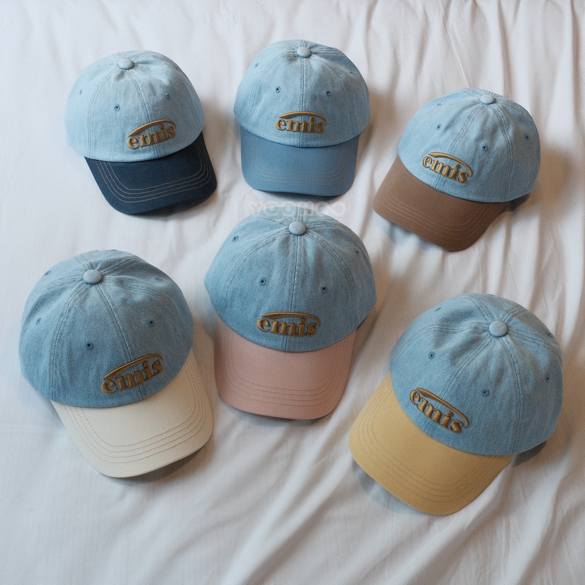 現貨┃emis WASHED DENIM BALL CAP LIGHT 水洗單寧 拼色老帽