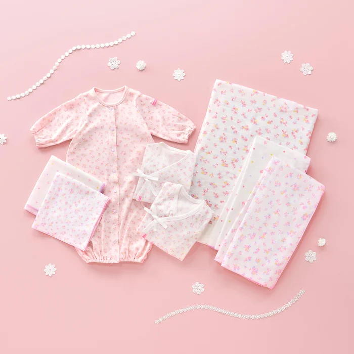 MIKI HOUSE Hot Biscuits Starter Set of 8 Items PINK 初生8件套裝 粉色