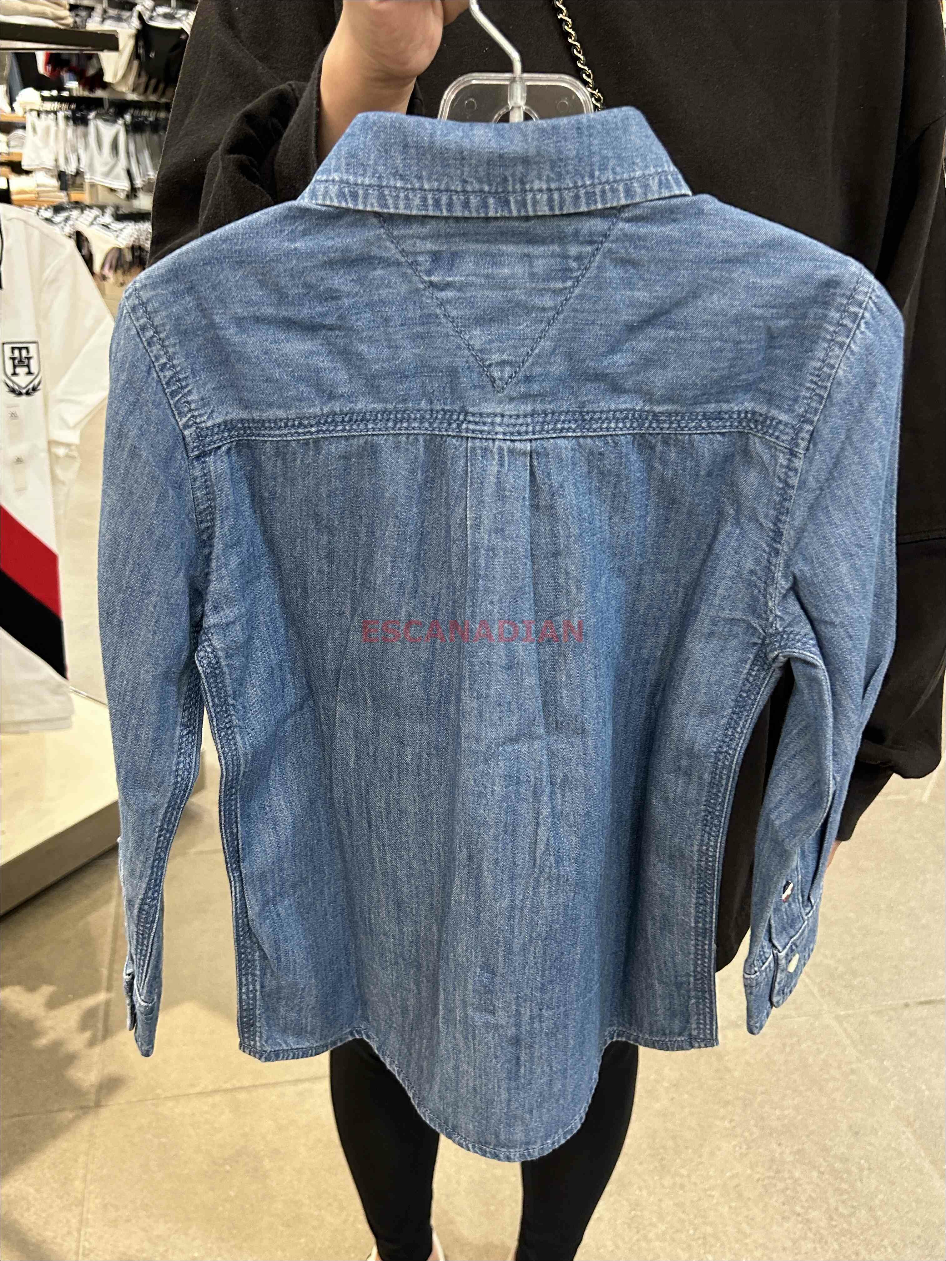 TOMMY 男大童 牛仔 長袖襯衫