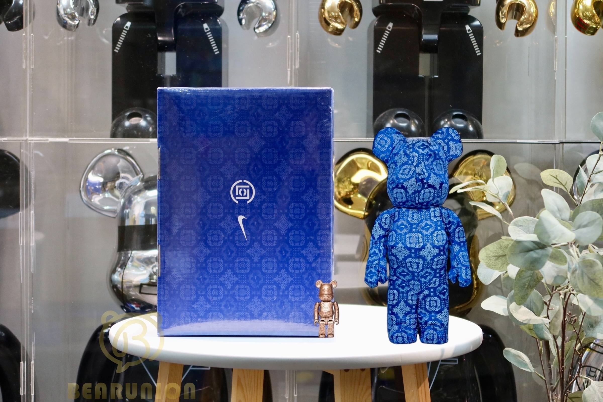 Bearbrick 400% 100% CLOT x NIKE x Medicom Toy Silk
