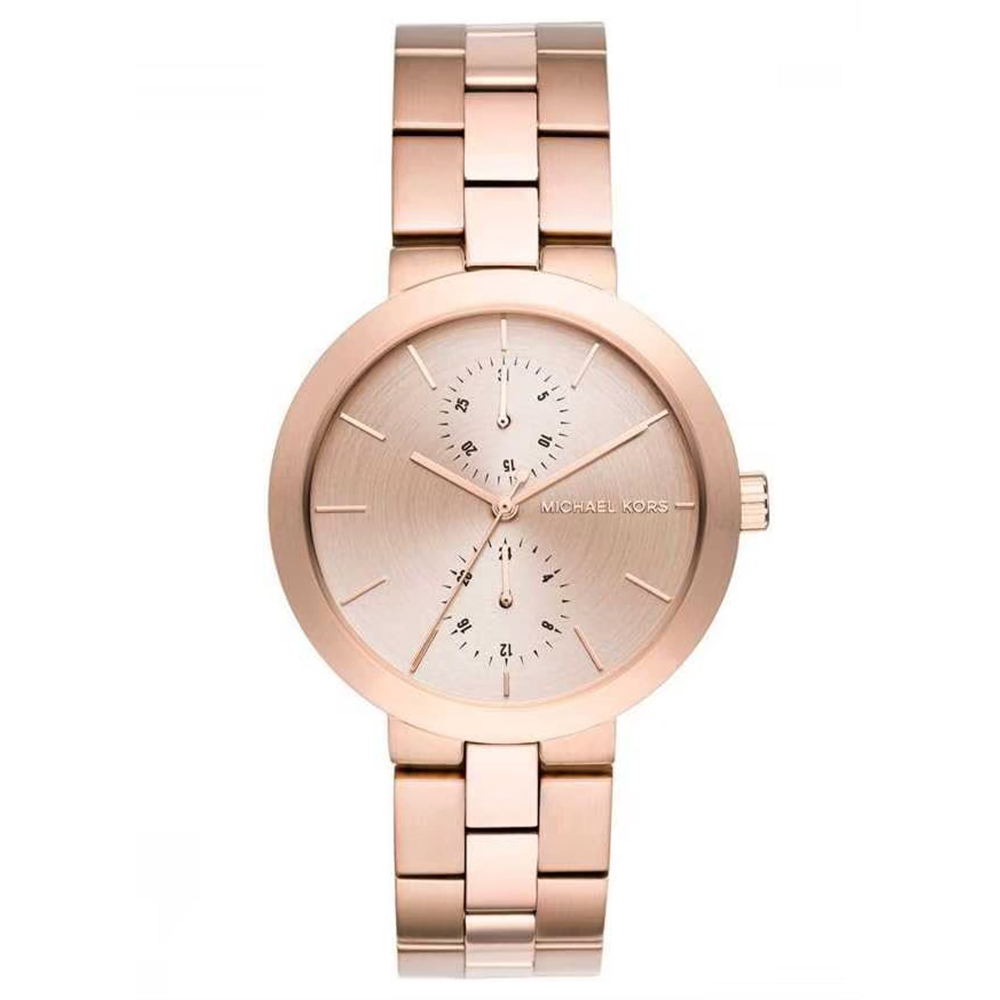 【Michael Kors】MK6409 真兩眼 日曆 簡約 都會 時尚 玫瑰金 不鏽鋼 女款 石英錶