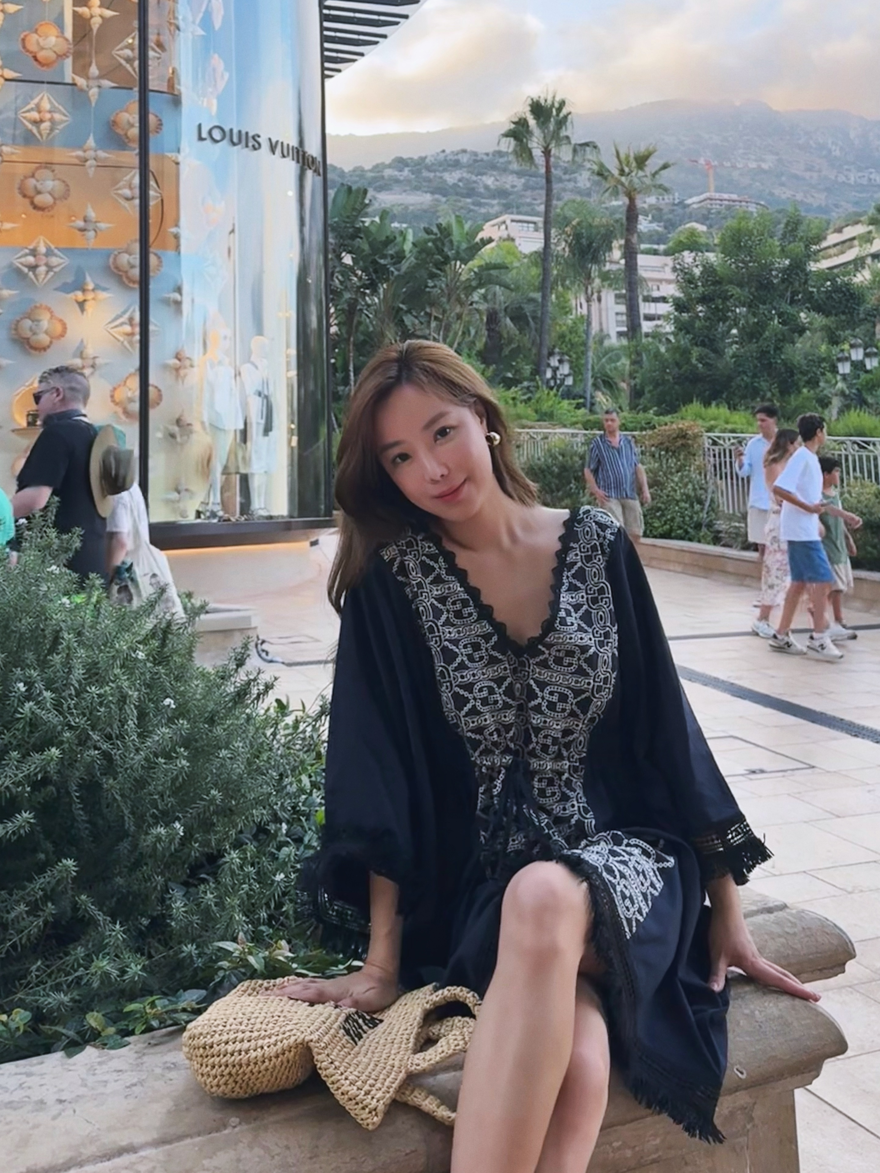 Bohemian 波西米亞 圖騰綁帶流蘇洋裝