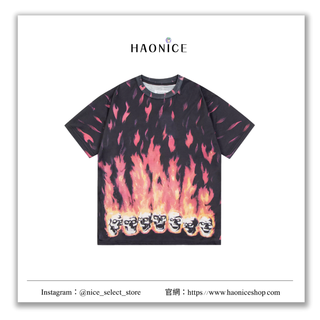 【NICE 歐美日韓代購】24SS Supreme X MM6 Maison Margiela 潮流精品🔥 聯名款火焰骷髏印花落肩短袖  短T