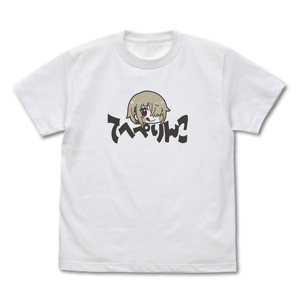 Cospa 0902 月歌の「てへぺりんこ」 Tシャツ [ヘブンバーンズレッド] WHITE