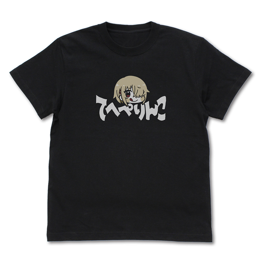 Cospa 0902 月歌の「てへぺりんこ」 Tシャツ [ヘブンバーンズレッド] BLACK