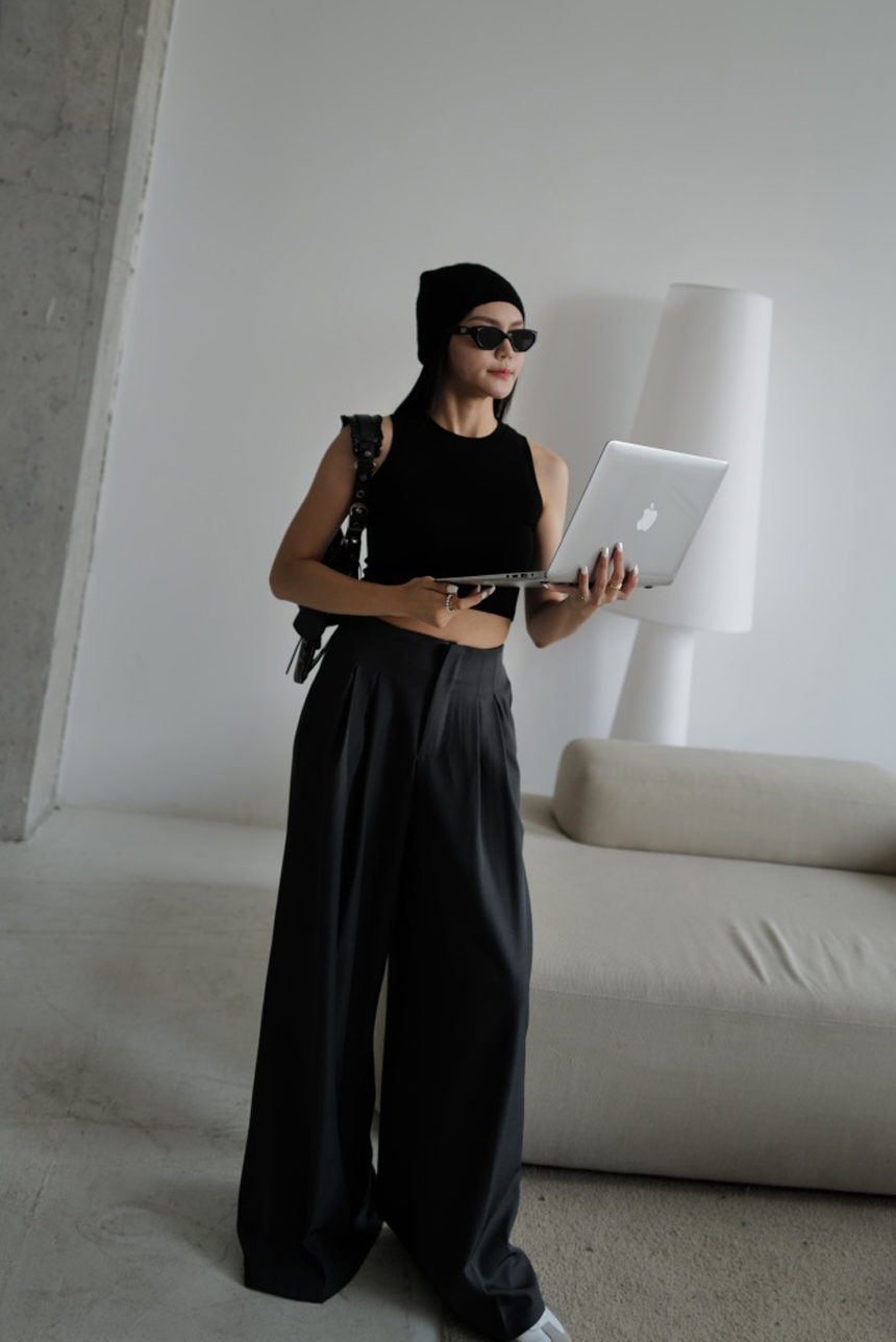 秋冬壓折高磅落地西裝褲*3色