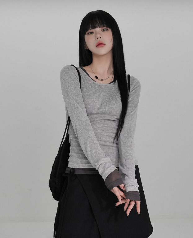 早秋現貨｜PAINT透視長袖T 恤