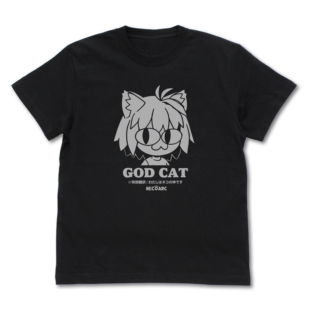 Cospa 0902 GOD CAT ネコアルク Tシャツ [月姫 -A piece of blue glass moon-] BLACK