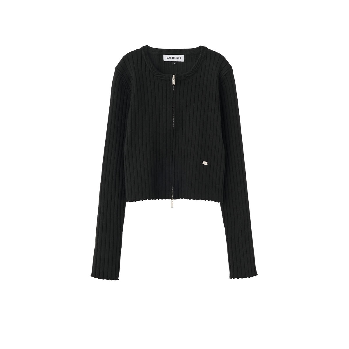 [GENERAL IDEA] RIBBED TWO-WAY ZIP-UP CARDIGAN