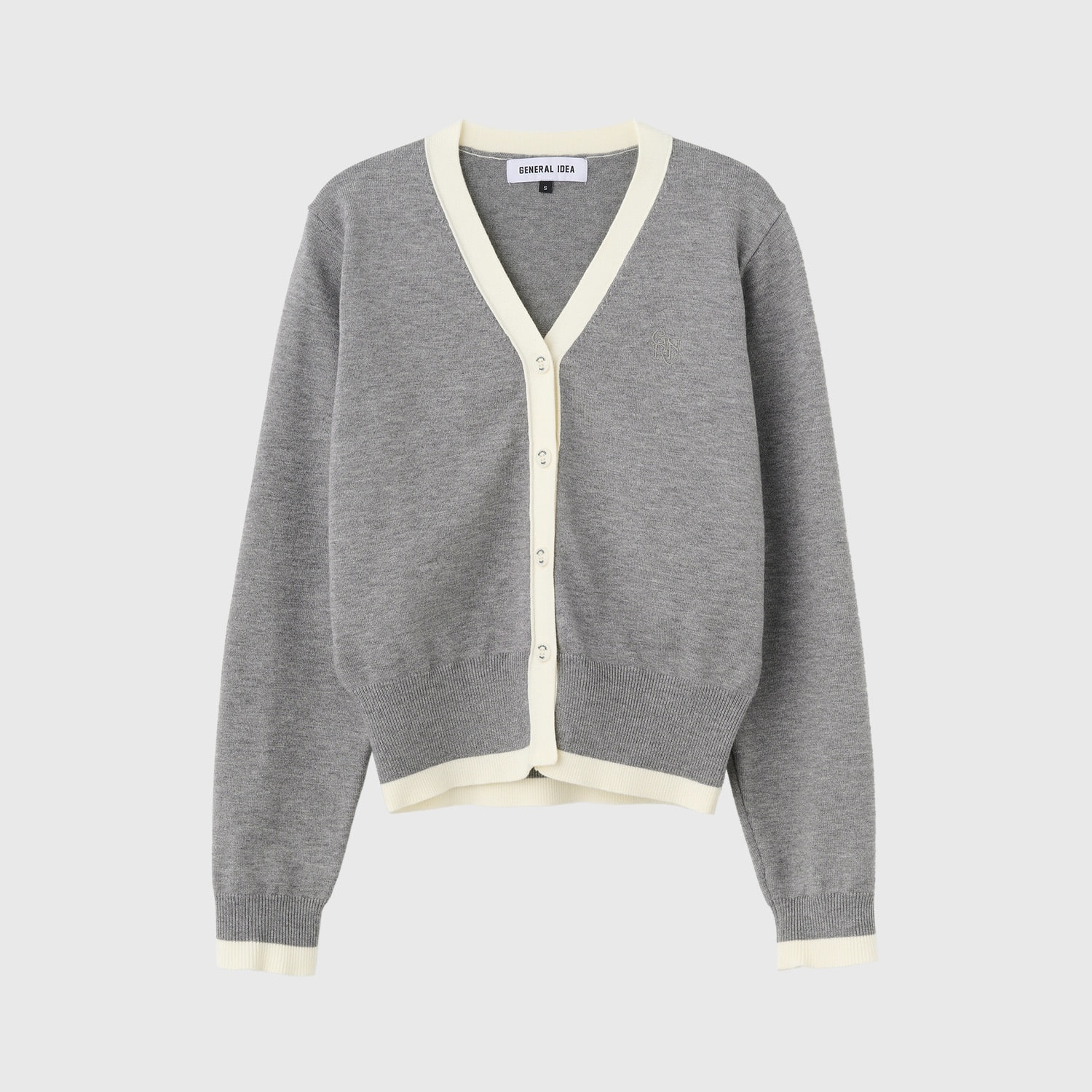 [GENERAL IDEA] ESSENTIAL COLOR-BLOCK CARDIGAN